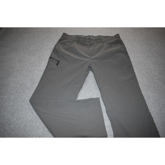 Orvis Fishing Tech Pants Mens Size 38 x 30 Stretch Nylon Blend Gray Zip Cargo - Picture 1 of 7